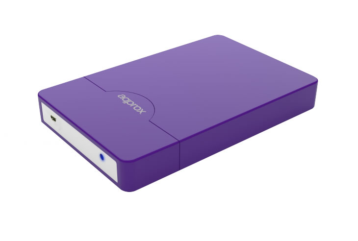 Approx Apphdd09p Caja Ext25 Usb 20 Sata Purpura